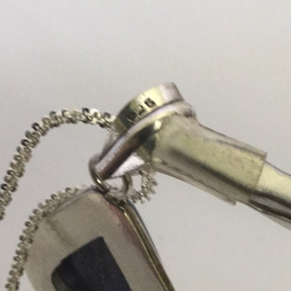 Vtg18”DimondCutSterlingSilver Necklace W/.925Pendt - Picture 6 of 8